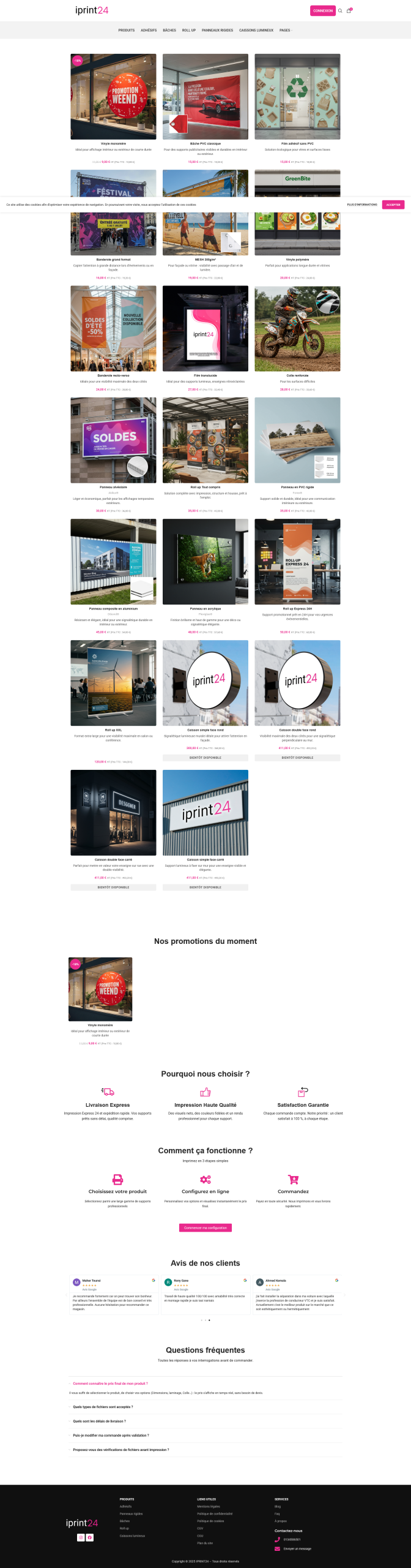 Boutique en ligne iPrint24 impression grand format