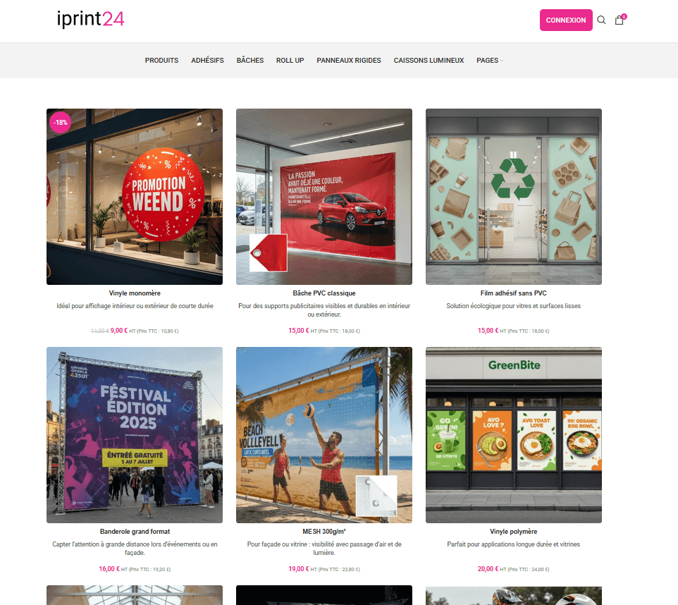 Création du site e-commerce d’impression en ligne iPrint24