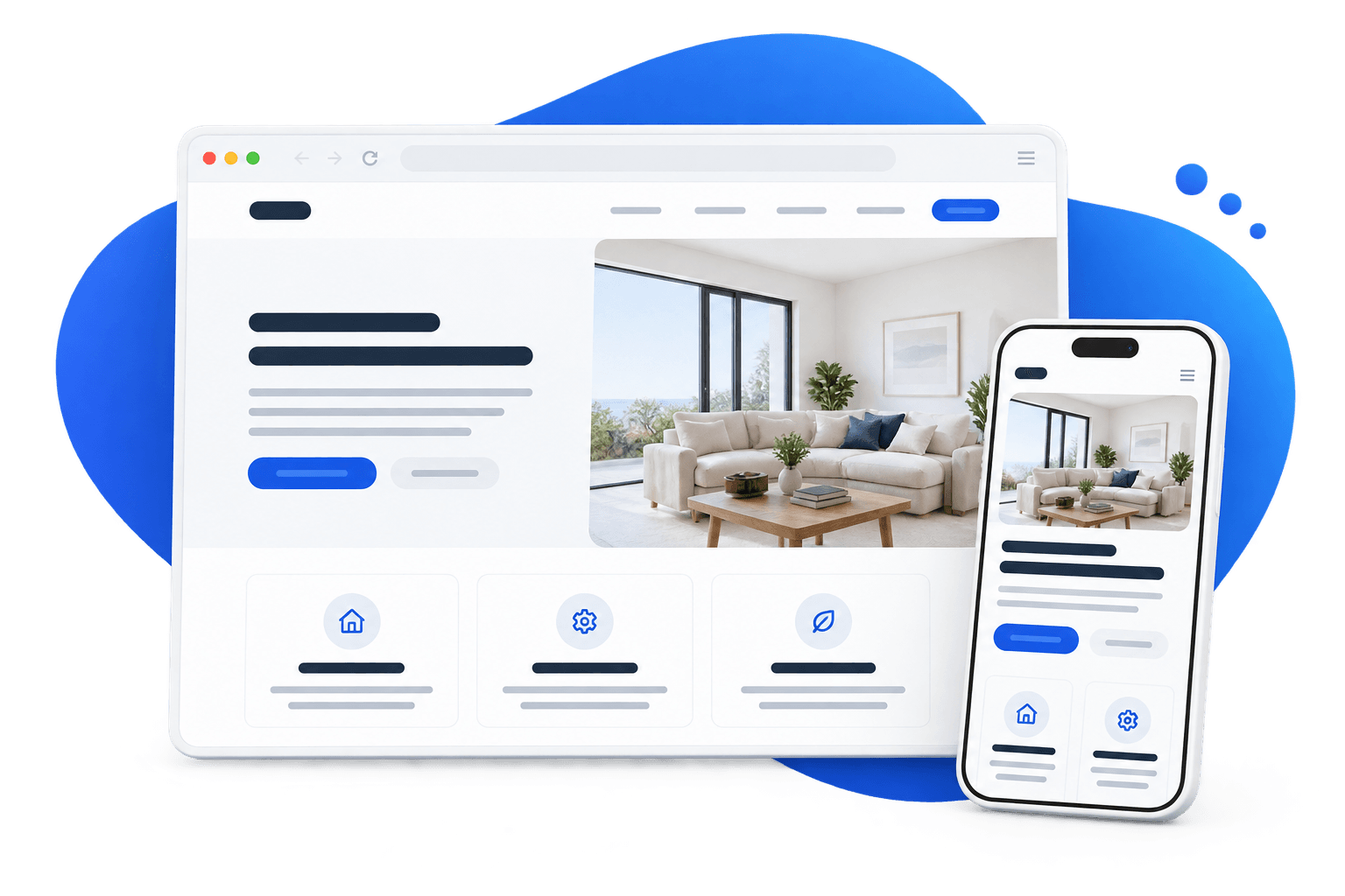 Création de site internet responsive sur ordinateur et mobile